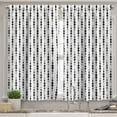 thumbnail image 2 of Ambesonne Abstract Valance & Curtain, Monochrome Lines Dots, 55"x36", Black White, 2 of 6