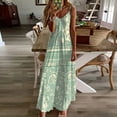 thumbnail image 2 of WCMZJ 2024 Women's Casual Summer Floral Long Maxi Dresses Floor Length Sleeveless Plus Size Sundresses Green M, 2 of 5