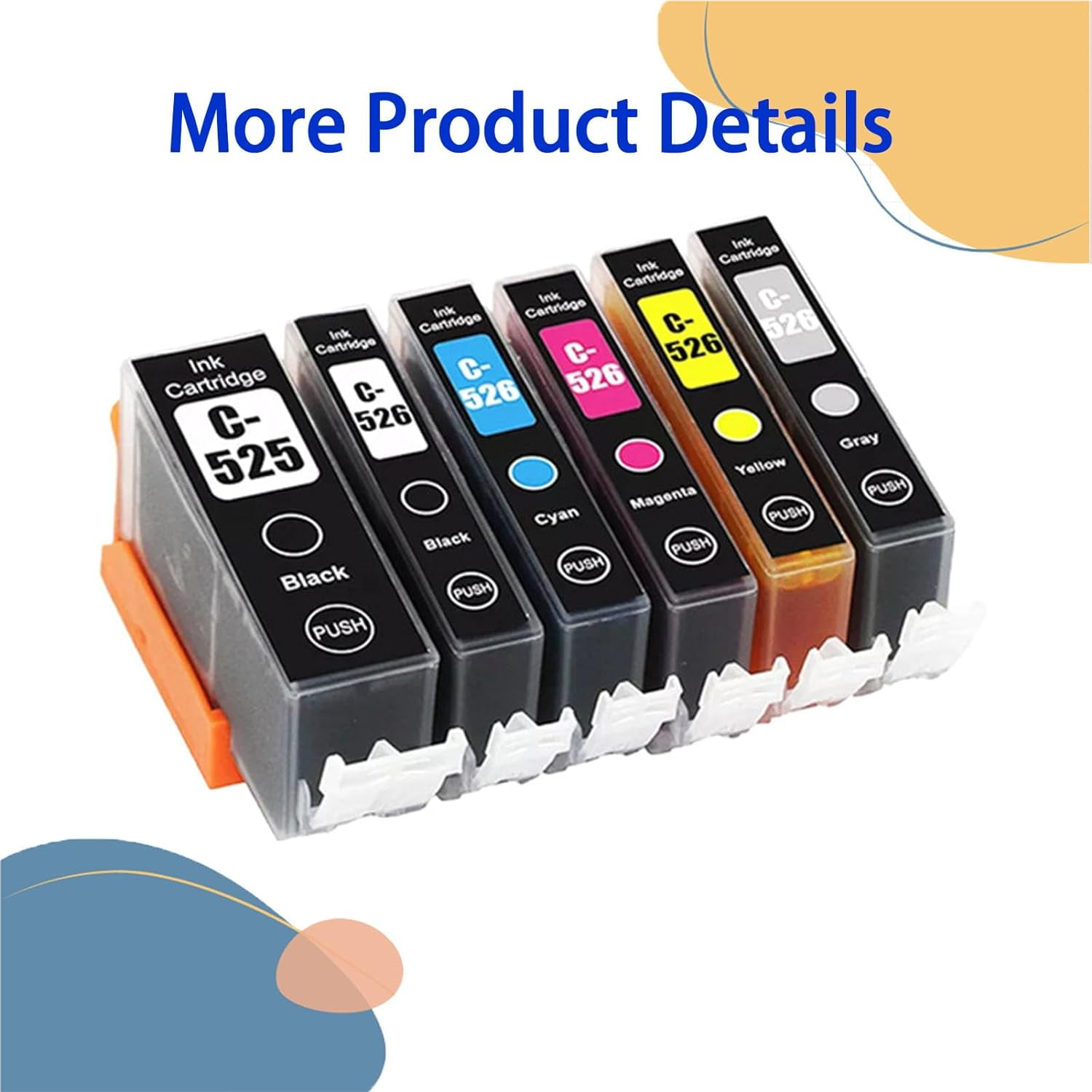 Amaprint 20 XL Patronen Kompatibel Mit Canon PGI 525 CLI 526 Passend Für Pixma IP4850 IP4950 IX6550 MG5140 MG5150 MG5240 MG5250 MG5300 MG5340 MG5350 MX715 MX885 MX895