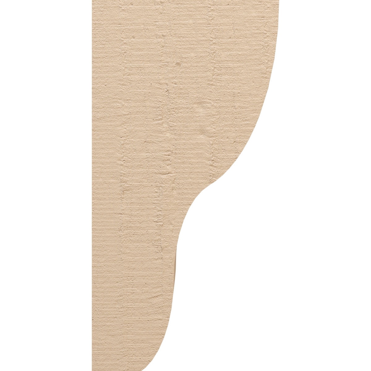 10"W x 10"D x 20"H Wide Greensboro Rough Cedar Woodgrain TimberThane Corbel, Primed Tan