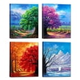 thumbnail image 3 of 4 piezas de lienzo para pintar, arte de pared, impresión, póster, imagen, obra de arte, decoración del hogar y del hotel 4 estaciones, 3 of 9