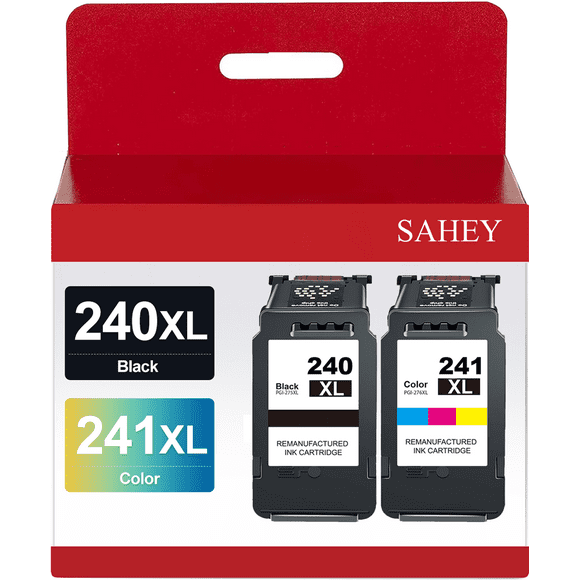 240XL Ink Cartridge for Canon ink 240 and 241 241XL PG-240XL CL-241XL for Canon PIXMA MG3620 MG3520 MX452 MX532 MX472 MX512 Printer(Black, Tri-Color)