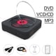 thumbnail image 5 of Bluetooth DVD VCD Reproductor de CD Inalámbrico Hifi Interruptor de extracción Altavoz Montado en la pared Caja de sonido Kit de control remoto Cables de audio/vídeo Negro Enchufe de EE. UU., 5 of 6