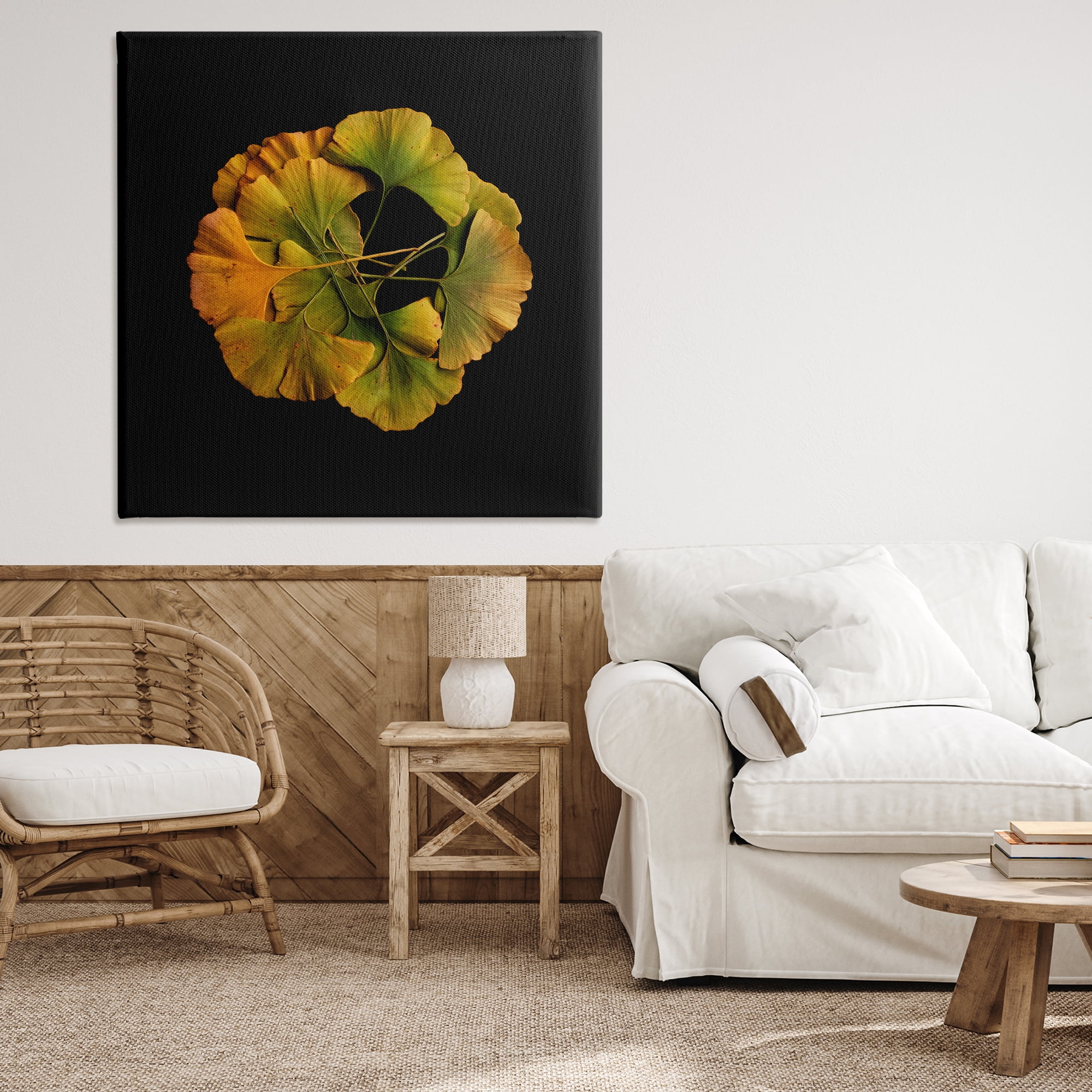Stupell Industries Overlapping Ginkgo Leaves Canvas Wall Art, design by Beth Adoette