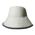 thumbnail image 3 of TYGHBN Sauna Hat Bath Hat Heat Insulation Absorbent Casual Style Suitable for Bathroom Hats Summer Hat Women's Fabric Men's Black Bucket Hat Bush Hat Ladies Men's Blue Bucket Hat Hats Men's Sun Hat, 3 of 3