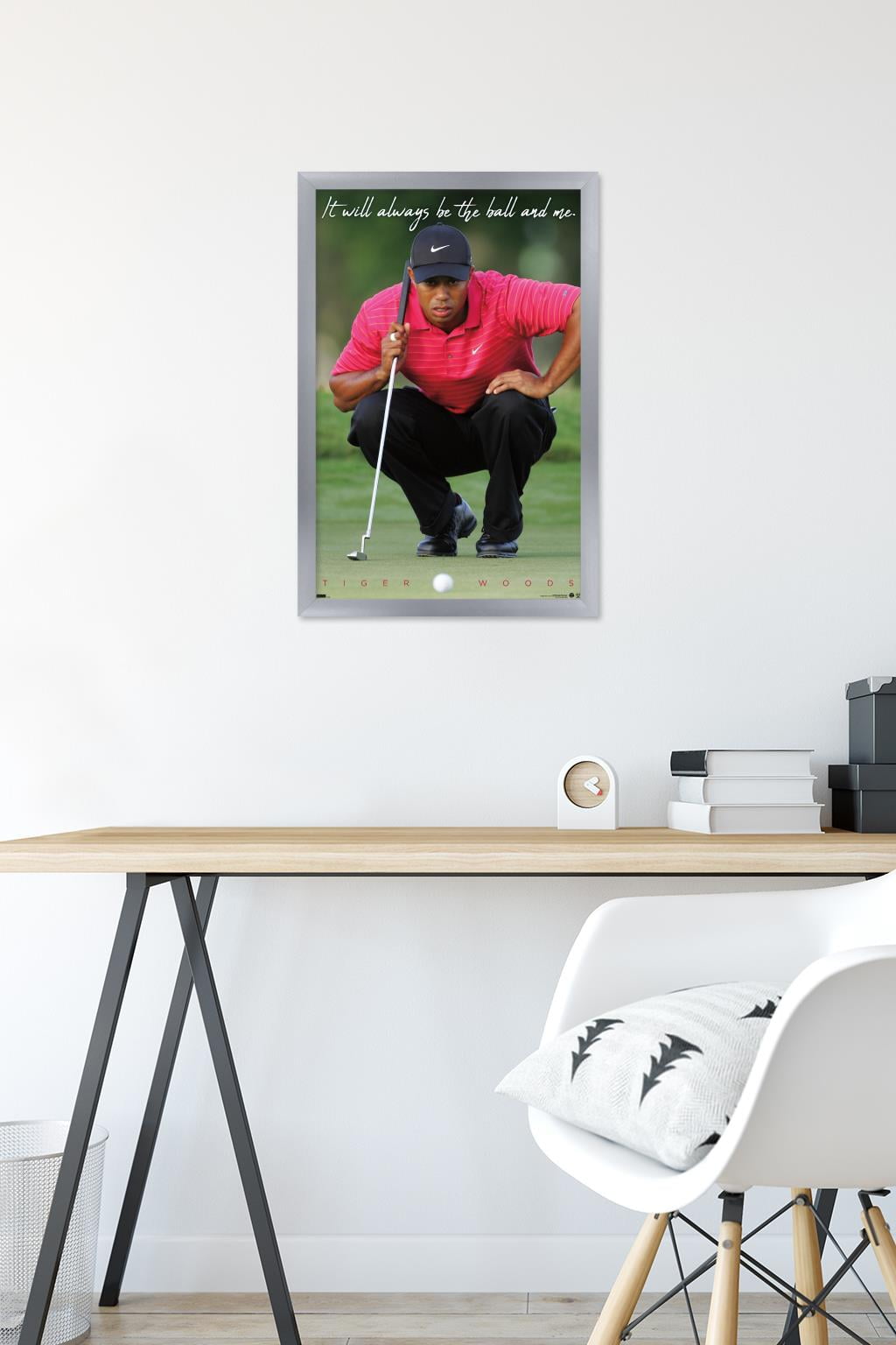 Tiger Woods - The Ball & Me Wall Poster, 14.725" x 22.375" Framed