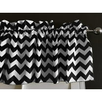 cotton zig zag chevron window valance 58 wide black