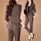 thumbnail image 1 of Conjunto profesional de traje a juego para mujer, chaqueta informal elegante coreana, abrigo, pantalones, ropa femenina de dos piezas, nueva moda de otoño 2025, 1 of 5