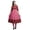 Lipstick Red, variant on Lipstick Red Floral Leaves & Pink Flower Printed Indian Kurtis For Women Anarkali Kurti Maxi Casual Dress Medium