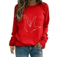 thumbnail image 2 of Baqcunre Valentine'S Day Shirts For Women 2024 Sweatshirt Cute Heart Shaped Printed Pullover Crewneck Shirt(Red S-4XL),Long Sleeve Shirts For Women Graphic Tees Womens Fashion Womens Tops, 2 of 4