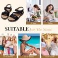 thumbnail image 6 of Littleplum Women's Arch Support Wide Sandals Adjustable Straps Lightweight Walking Summer Shoes for Women,Black,Size 8, 6 of 11