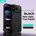 thumbnail image 3 of Allytechgroup Slim Case for Apple iPhone 17 Pro, [Compatible with Magsafe] Anti-Fingerprint Soft TPU Flexible Slim Non-Slip Rugged Shockproof Protective Magnetic Back Cover Bumper, Black, 3 of 7