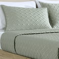 thumbnail image 3 of Noble Tencel 3 PC Queen Coverlet Set Silver Rivebrook Home Noble Tencel Collection Sage - King - 3 Piece, 3 of 5