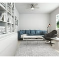 thumbnail image 3 of Hunter 46 inch Indoor Ceiling Fan with LED Light - Ceiling Fan with Pull Chain, For Bedroom, Living Room, or Kitchen, Standard Mount, No Remote, 5 Blades - Anslee 59267, Matte Silver, 3 of 14