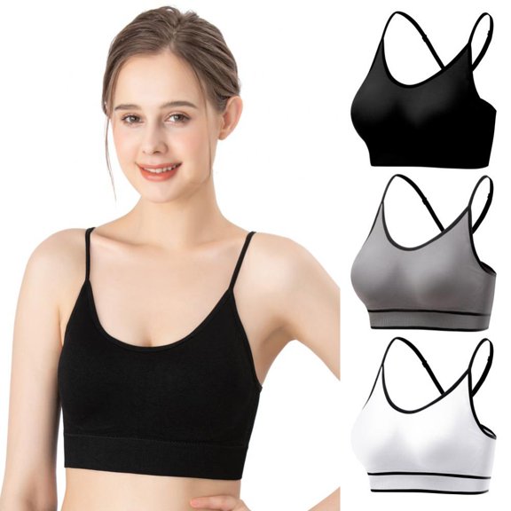 Xmarks Women's Seamless Sports Bra Back Cross Wirefree Running Bra Padded Racerback Push up Tank Top Workout Gym Yoga Bras