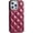 Red, variant on For iPhone 12 Pro / 12 6.1" Phone Case,Shockproof Anti-Scratch Diamond-shaped Pattern PU Leather Back + TPU Protection,Glossy Elegant Ultra Slim Anti-fall Soft Durable Phone Case Cover,Silver