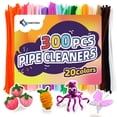 thumbnail image 1 of Limpiadores de tuberías 300 piezas 20 colores Suministros para manualidades Limpiadores de tuberías Tallos de chenilla Limpiadores de tuberías artesanales, 1 of 5