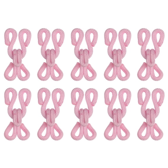 Uxcell Sewing Hooks and Eye, 14 Pack Polyester Covered Hooks and Eyes Closure for Clothing (Pink, 23mm Length)