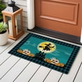 thumbnail image 5 of Halloween Washable Small Entryway Area Rugs 2'x3', Witch Cat Castle Low Pile Throw Rug Non-Slip Sturdy Edge Binding Carpet for Front Door Floor Room Entry, 5 of 9