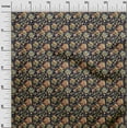 thumbnail image 3 of oneOone Rayon Navy Blue Fabric Floral Craft Projects Decor Fabric Printed By The Yard 56 Inch Wide, 3 of 4