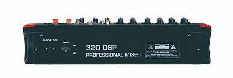 Audio2000'S AMX7372 Six-Channel Audio Mixer with 320 DSP Sound Effects, Stereo Sub Out with Sub-Out Level-Control Fader, Level-Control Faders on All Channels, and USB/Computer Interface