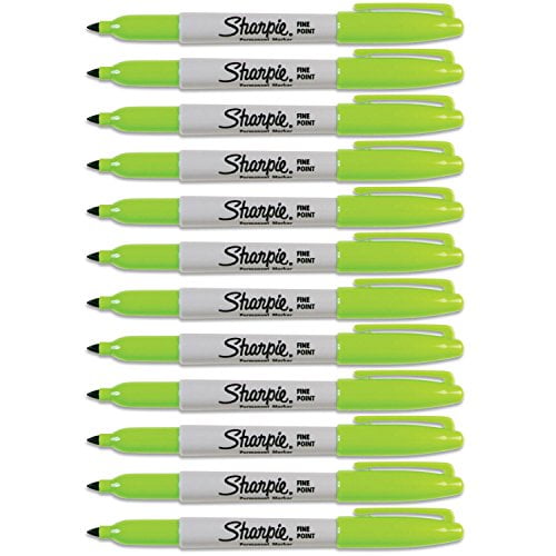 Sanford Corporation 30129 Lime Fine Point Permanent Marker, Sold as a pack of 12