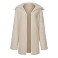 thumbnail image 4 of LYXSSBYX Women Long Sleeve Shacket Jacket Hot Sale Clearance Fashion Womens Warm Faux Coat Cardigan Winter Solid Long Sleeve Outerwear, 4 of 8