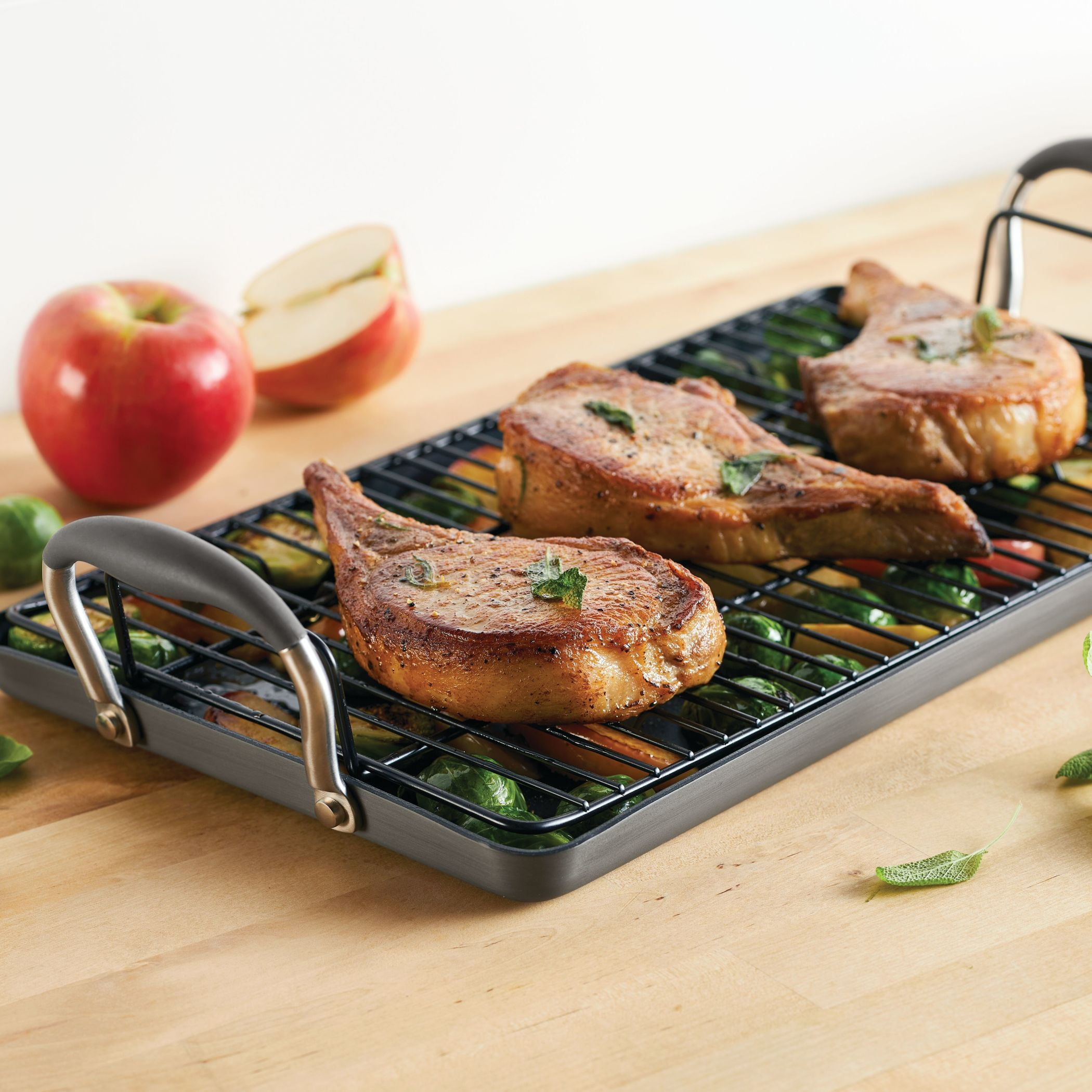 10 x 18 Double Burner Griddle with Multi-Purpose Rack – Anolon