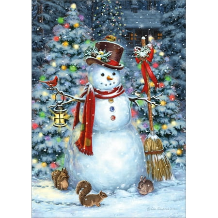 LPG Greetings Woodland Snowman and Friends Liz Goodrick Dillon Nature Christmas