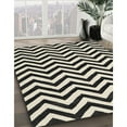 thumbnail image 2 of Ahgly Company Indoor Round Contemporary Charcoal Black Abstract Area Rugs, 6' Round, 2 of 6
