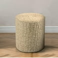 thumbnail image 3 of Tcbosik Handwoven Seagrass Ottoman, 14-Inch Round Pouf Stool with Cushioned Seat, Light Natural Footrest for Living Room & Bedroom, 3 of 7