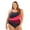 Navy/Cabernet, variant on Aquashape Women's Moderate Color Block One Piece Swimsuit