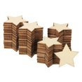 thumbnail image 1 of Estrellas de madera de 25 mm, paquete de 100 recortes de madera en blanco, 1 of 5