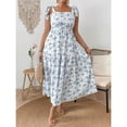 thumbnail image 5 of Plus Size Women's Spaghetti Strap Midi Dress with Waist Fit and Extra Large Flow Print Vacation Dress, 5 of 6