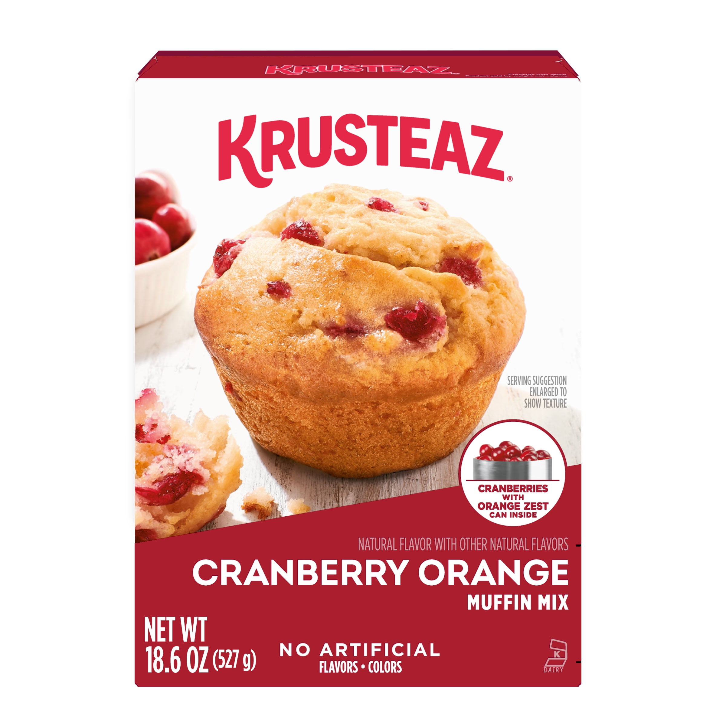 Krusteaz Breakfast Baking Cranberry Orange Muffin Mix with Real
