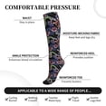 thumbnail image 3 of Lsque Snake And Flower Pattern Sport Compression Socks for Men & Women 15-20 mmHg Knee High Nurse Pregnant Running Medical and Travel Athletic, 3 of 6