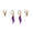 Purple, variant on Classic Gameday Earring Stack purple orange