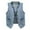 Blue, variant on Women's Sleeveless Denim Vest, V-Neck Button Down Jean Waistcoat Jacket