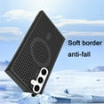 thumbnail image 5 of CCSmall for Samsung Galaxy S22 Plus Heat Dissipation Case with Magnetic Ring, Mesh Breathable Hollow Cellular Hole Slim Phone Case Cover for Samsung S22 Plus SR Black, 5 of 8