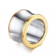 thumbnail image 2 of Unique 15mm Big Rings Women's Three Colors Cool Stainless Steel Wedding Jewelry, 2 of 7