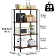 thumbnail image 3 of Librero 4 Niveles, Estante Organizador, Montaje sin Herramientas, Repisa para Espacios Pequeños, Estantería Minimalista Industrial para Sala, Oficina o Cocina, 3 of 4