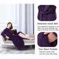 thumbnail image 5 of LOFIR Womens Fleece Robe - Soft Warm Plush Long Bathrobes for Women, Ladies Sleepwear (L/XL, Purple), 5 of 7