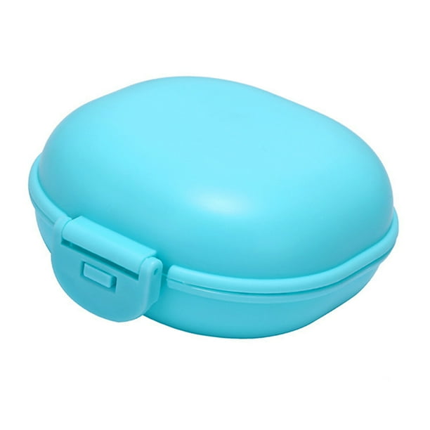 Contenedor de jabón Bling Bling impermeable portátil soporte de jabón para viaje Azul