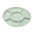 thumbnail image 1 of Bandeja para servir refrigerios, platos para servir divididos con virutas y salsas irrompibles, plato de comida multifuncional para refrigerios, Verde, 1 of 8