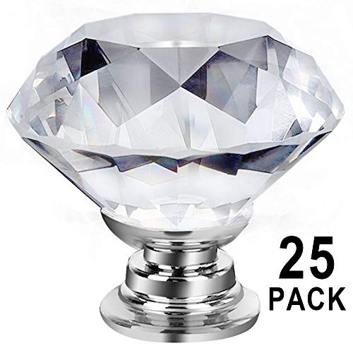 Bedside Cabinet Dresser InFreesh 20Pcs Crystal Door Knob wardrobes cupboards 30mm Diamond Drawer Handles and Knobs with Screws for Home Kitchen Office Furniture Bedside Cabinet Dresser InFreesh 20Pcs Crystal Door Knob wardrobes cupboards 30mm Diamond Drawer Handles and Knobs with Screws for Home Kitchen Office Furniture