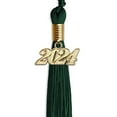 thumbnail image 4 of Endea Graduation Hunter Green Graduation Tassel with Gold Date Drop, 4 of 11