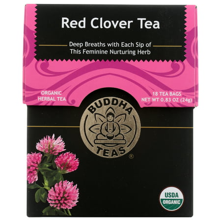 Buddha Teas Red Clover Organic Tea, 18 Count