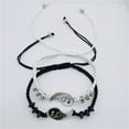 YUEHAO Bracelets Friend Bracelets 2 Matching Yin And Yangs Adjustable