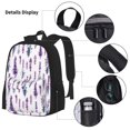 thumbnail image 3 of Easygdp Lavender Flowers Mochila para Niños y Niñas con Set de Caja de Almuerzo y Estuche para Lápices 3 en 1, Mochila Escolar Estampada para Adolescentes, 3 of 7