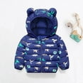 thumbnail image 4 of Winter Down Coats for Kids Baby Boys Girls Light Puffer Padded Jacket with Hoods Infant Outerwear Cute Baby Girls Jacket Jacket For Girls Boys Lightweight Jacket 12 Months-4 Years, 4 of 6